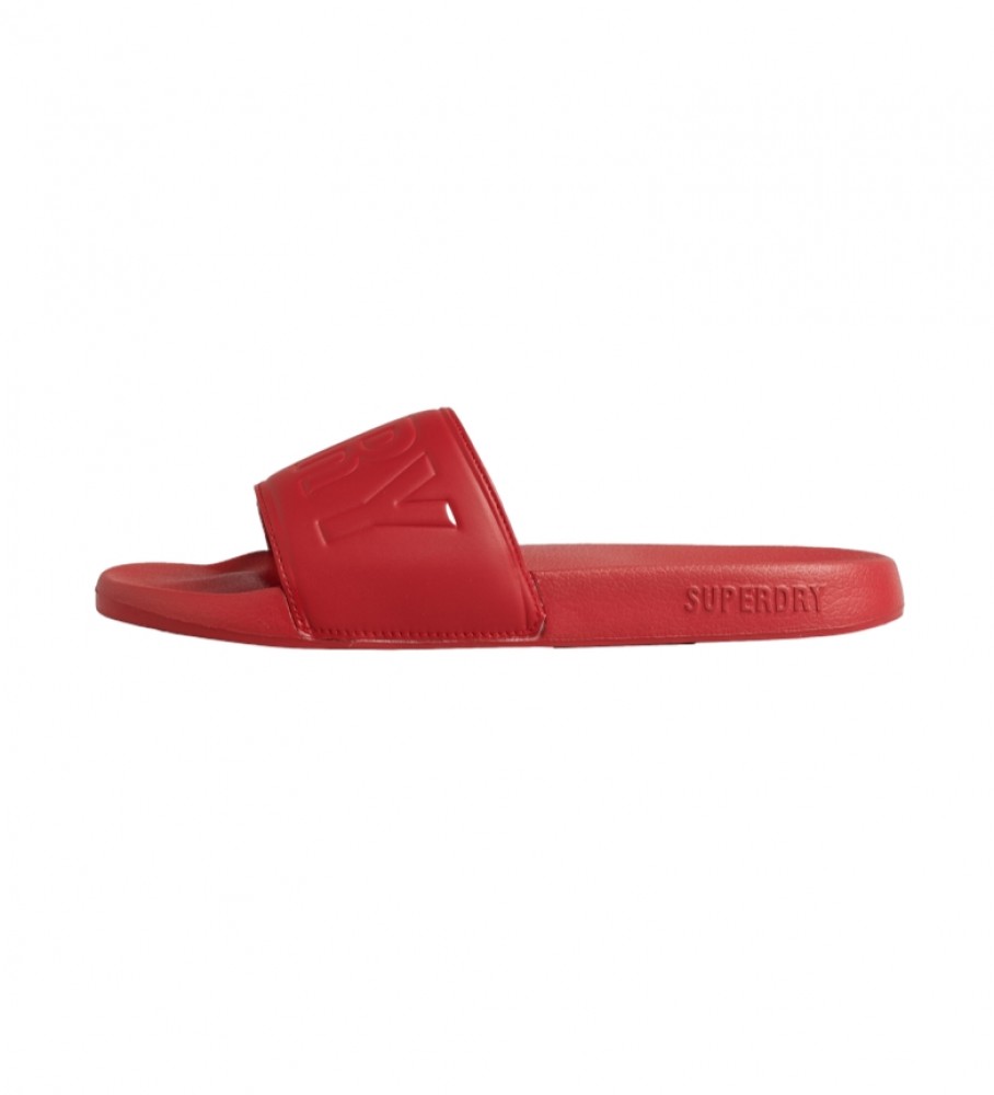 Chinelo de piscina vermelho Superdry Code Core