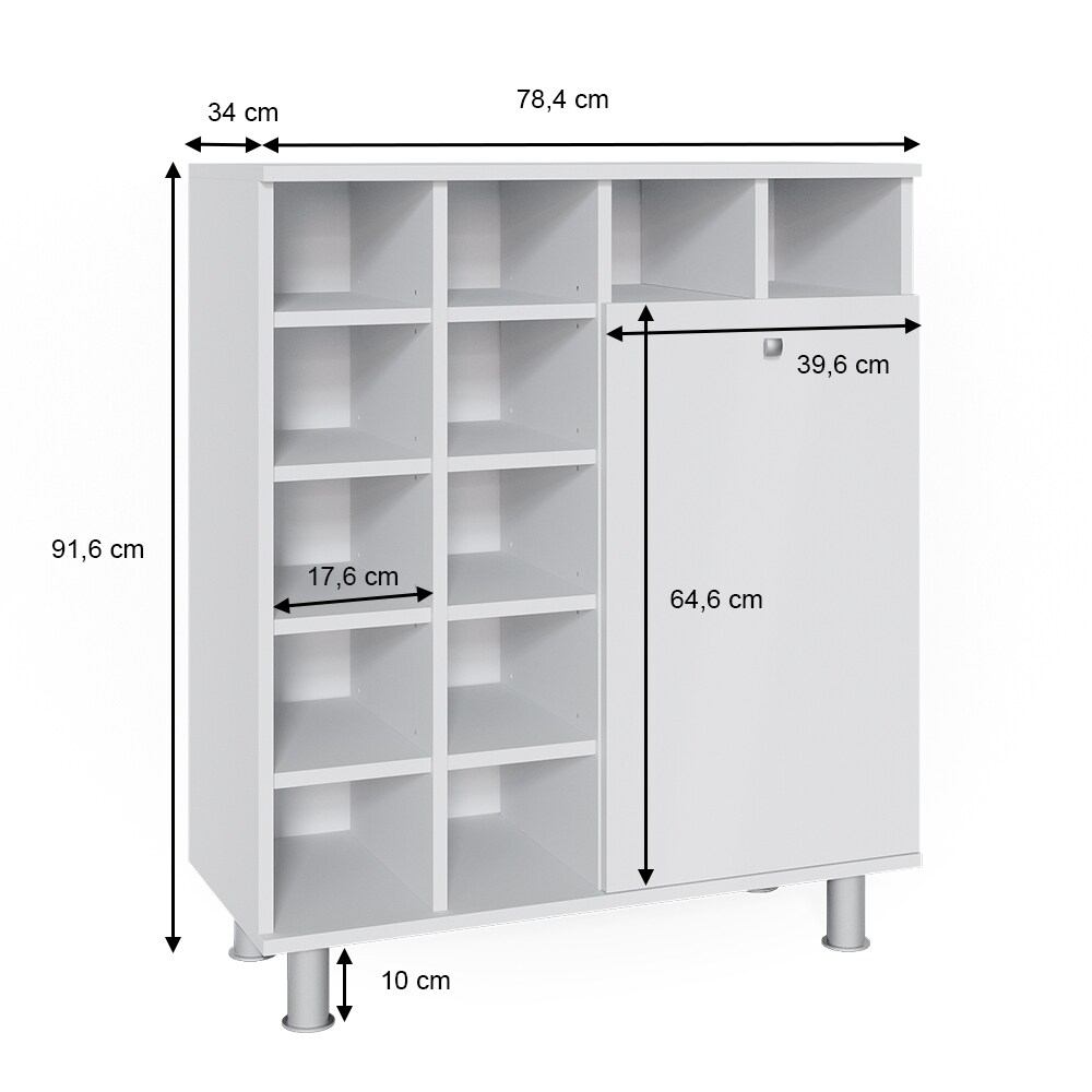 Vicco Wäscheschrank Fynn Badschrank mit Wäschekorb Badezimmerschrank Badmöbel