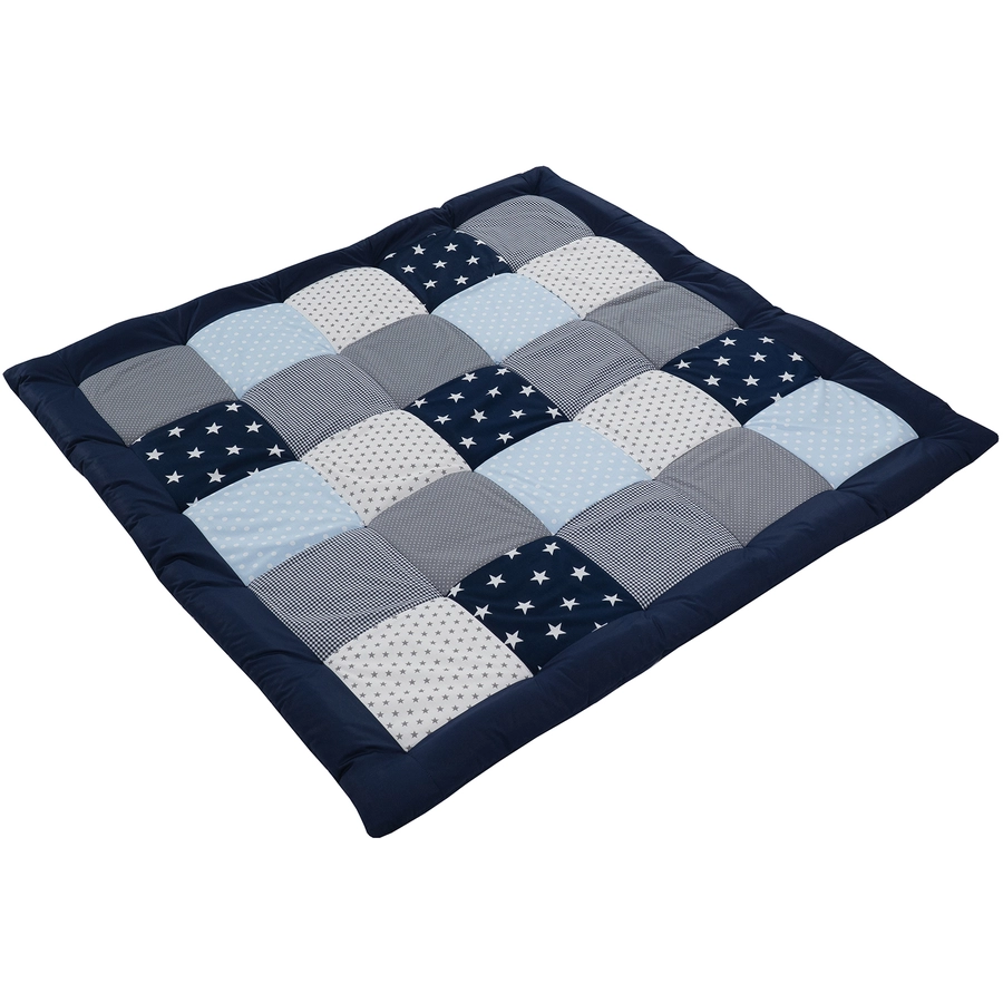 Ullenboom Krabbeldecke & Laufgittereinlage 120X120 cm Blau Hellblau Grau