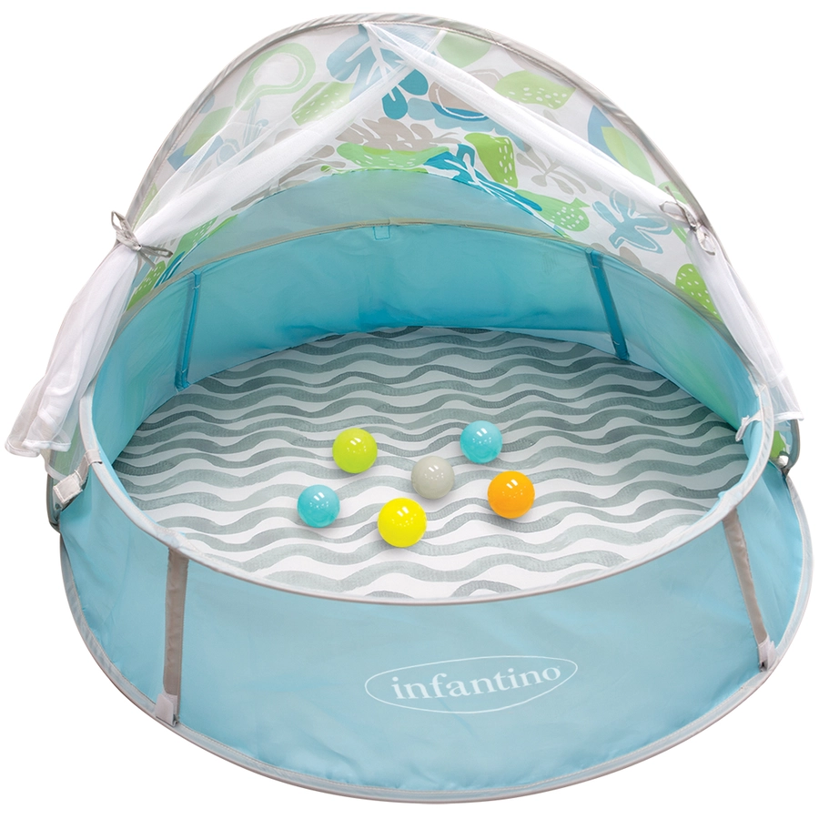 Infantino Grow with me, 3 in 1 Pop-up Bällebad mit Anti-UV Dach und Moskitonetz
