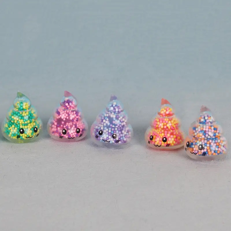 (45x40mm) Anti Stress Knautsch Kackhaufen Squeeze Spielzeug Perlen Squishy Poop - Assortiert