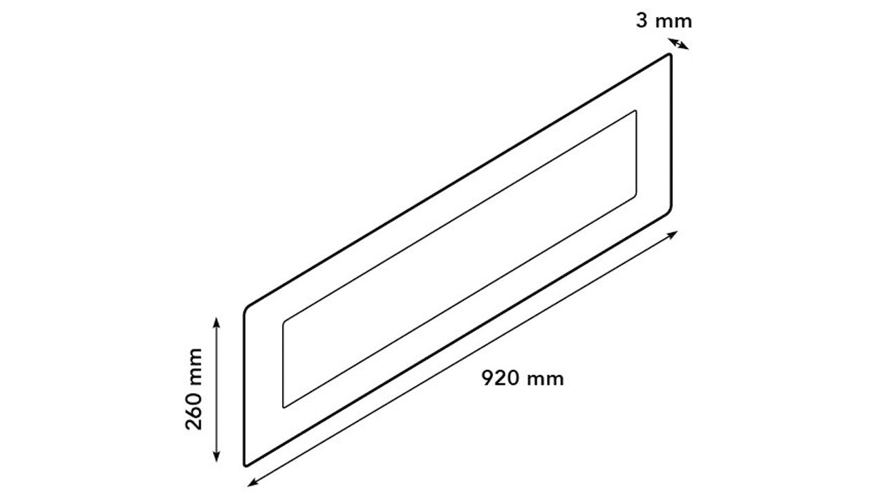 Inbouwprofiel incl. bio ethanolhaardB92 x D26 x H3 cm