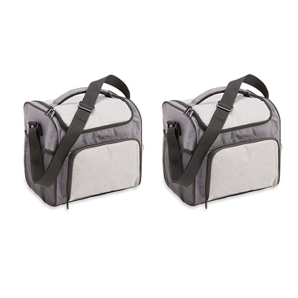 Lot de 2 glacières souples isothermes 14 L grises Mathon