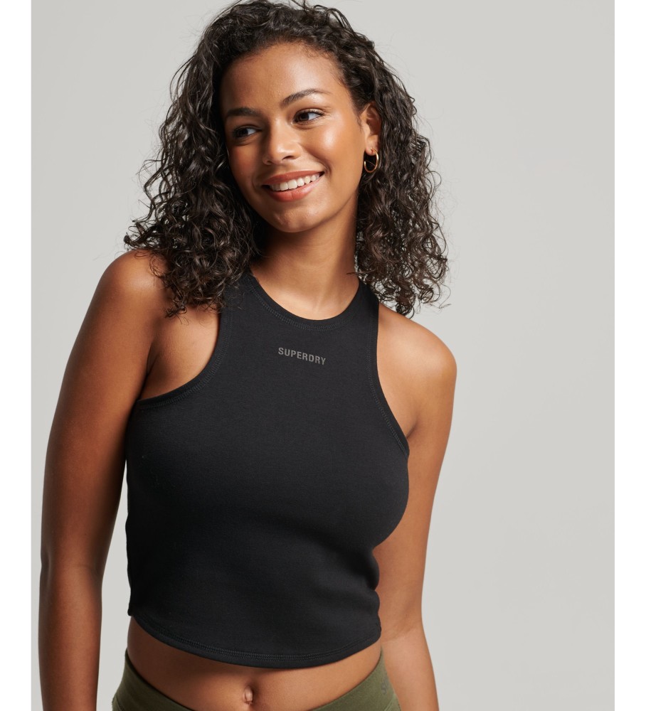 Camiseta técnica sem mangas Superdry Code Racer, preta