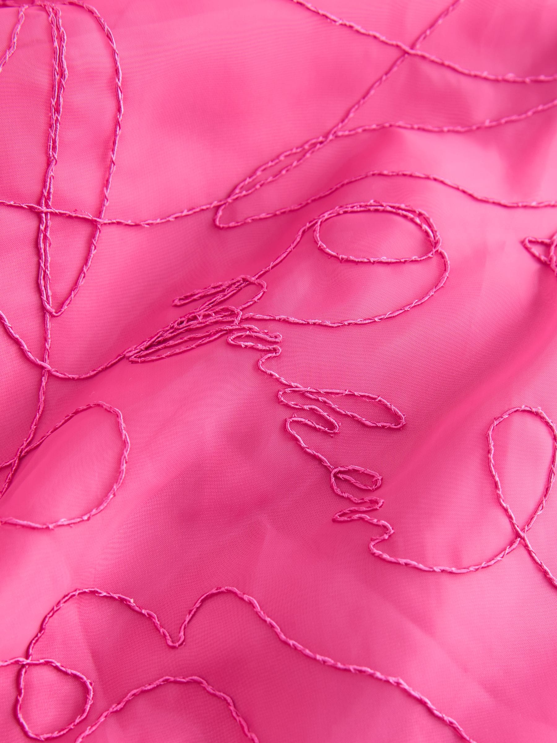 Baker by Ted Baker Pink Organza Cord Puff Sleeve Occasion Dress & Scrunchie Set