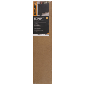 CanDo Radiator Zijpaneel Mix&Match Zwart MDF 110x23,5 cm - 2 Stuks