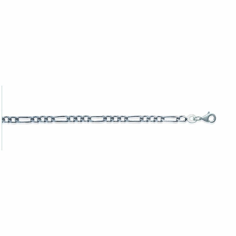 Chaine Homme - Argent 925 - Cheval alternée 1+3 - Largeur : 2,5 mm - Longueur : 45 cm
