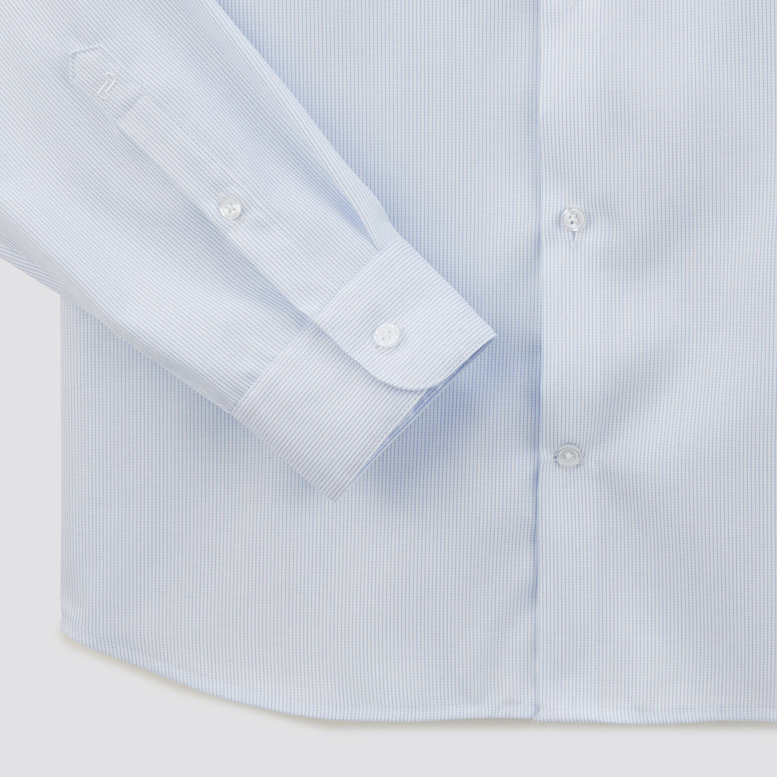Chemise slim sans repassage rayures coton Blanc