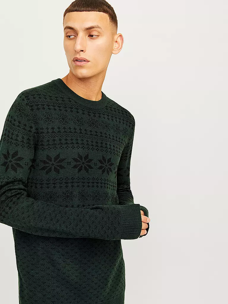 JACK & JONES Pullover JJXMAS GABRIEL schwarz