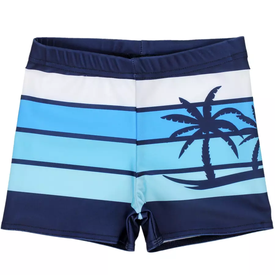 Aquarti Jungen Badehose Gestreift mit Motiven türkisblau
