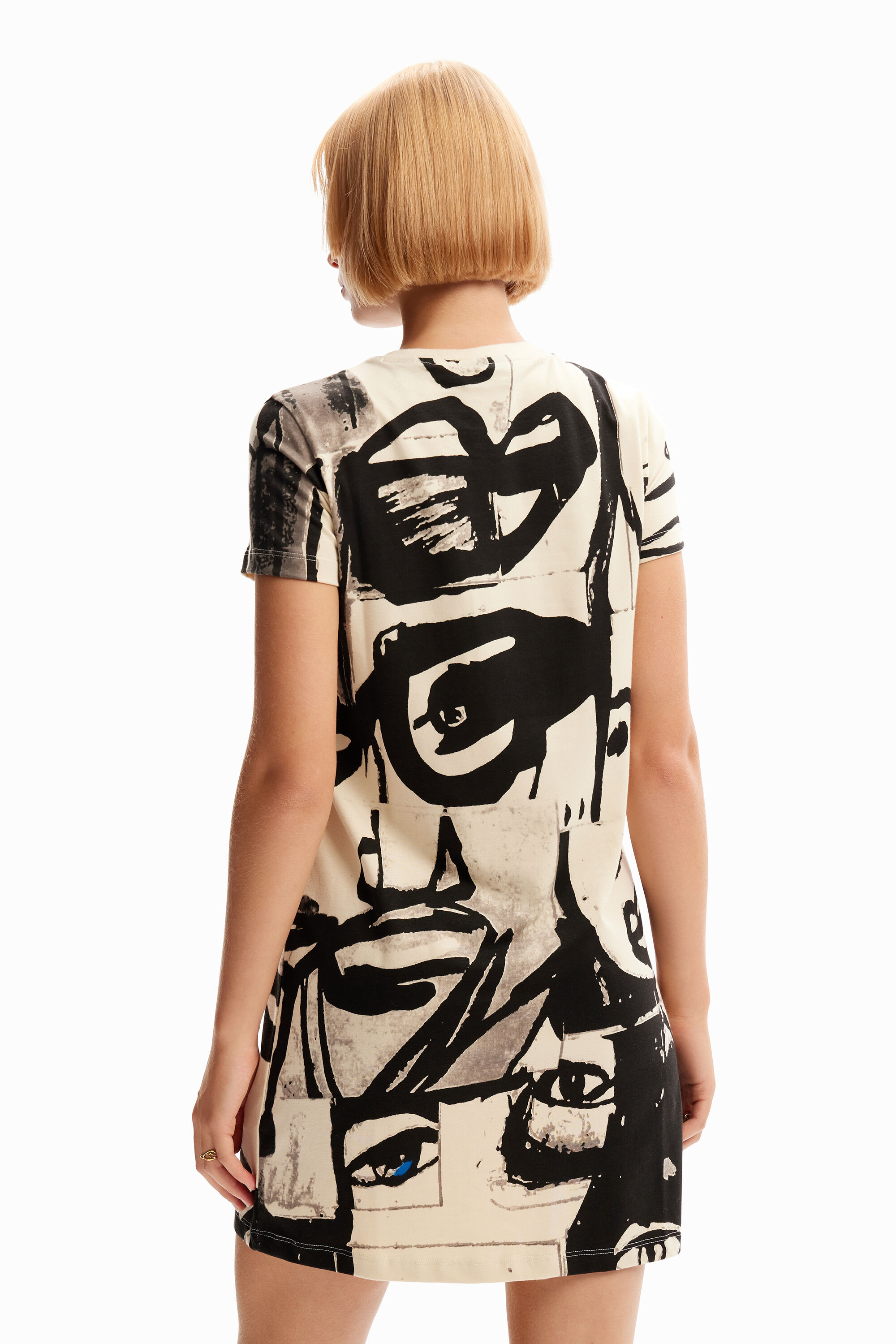 vestido camiseta mini rostos