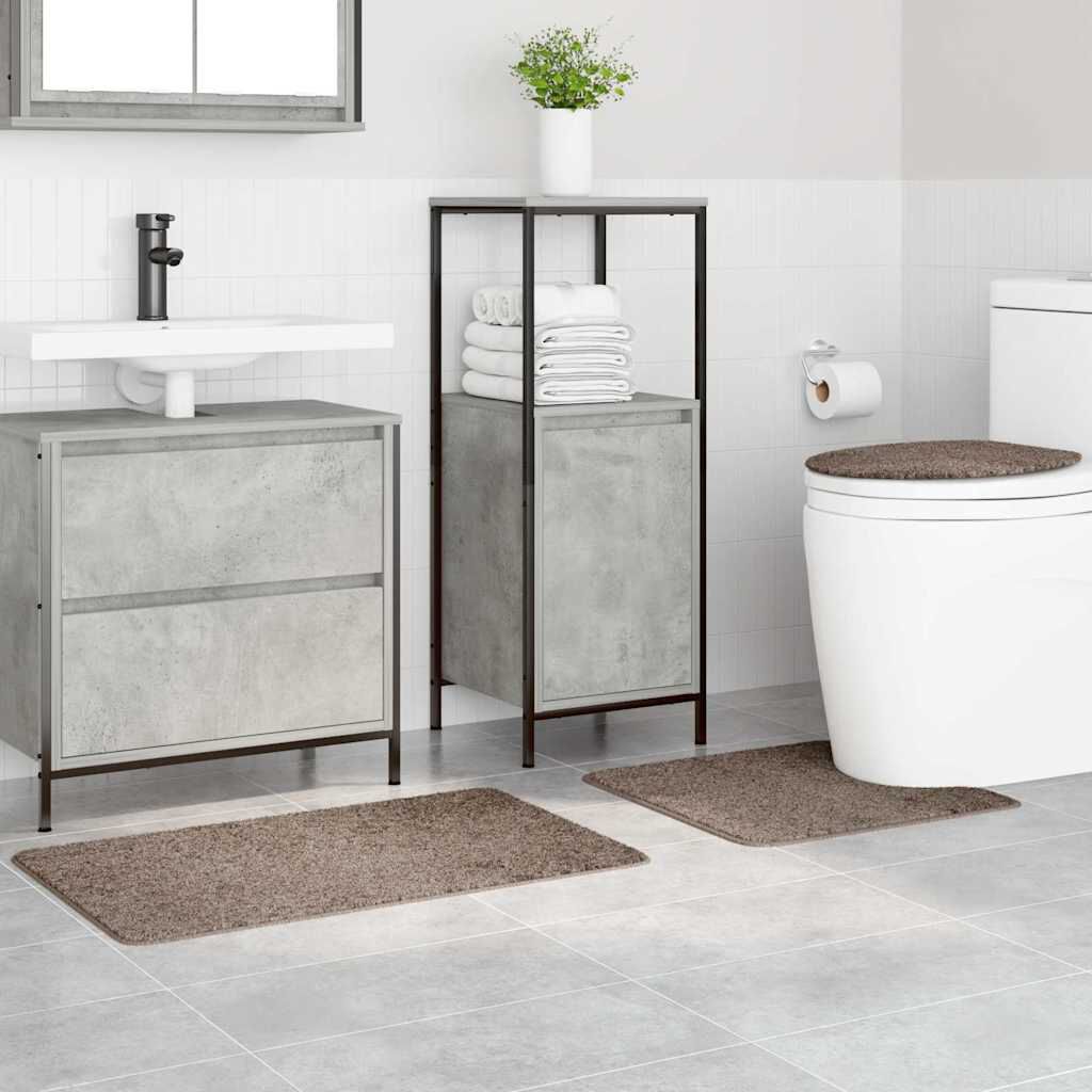 vidaXL Antislip badmattenset 3-delig bruin