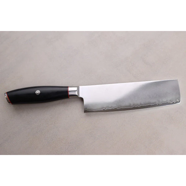 Couteau modèle nakiri Wusaki Fujiko Black 17cm manche en pakka Wusaki