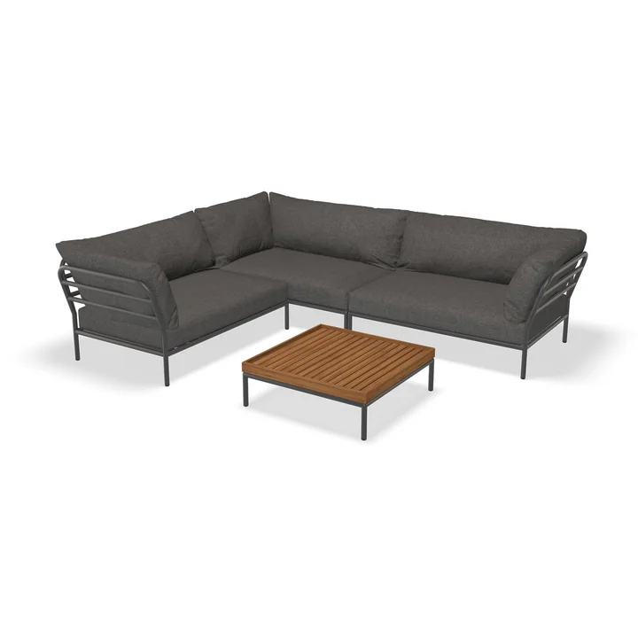 HOUE - Level 2 Loungeset 7, inkl. Beistelltisch, dark grey / dark grey basic