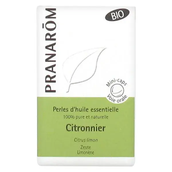 Pranarom Perles d'Huile Essentielle Citronnier 60 Perles