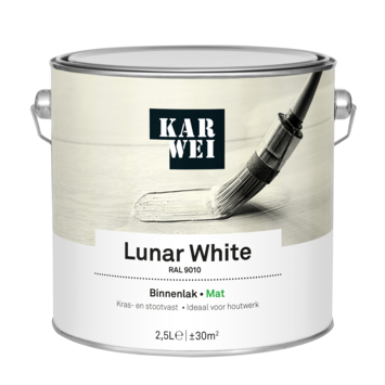 KARWEI binnenlak mat RAL 9010 lunar white 2,5 liter