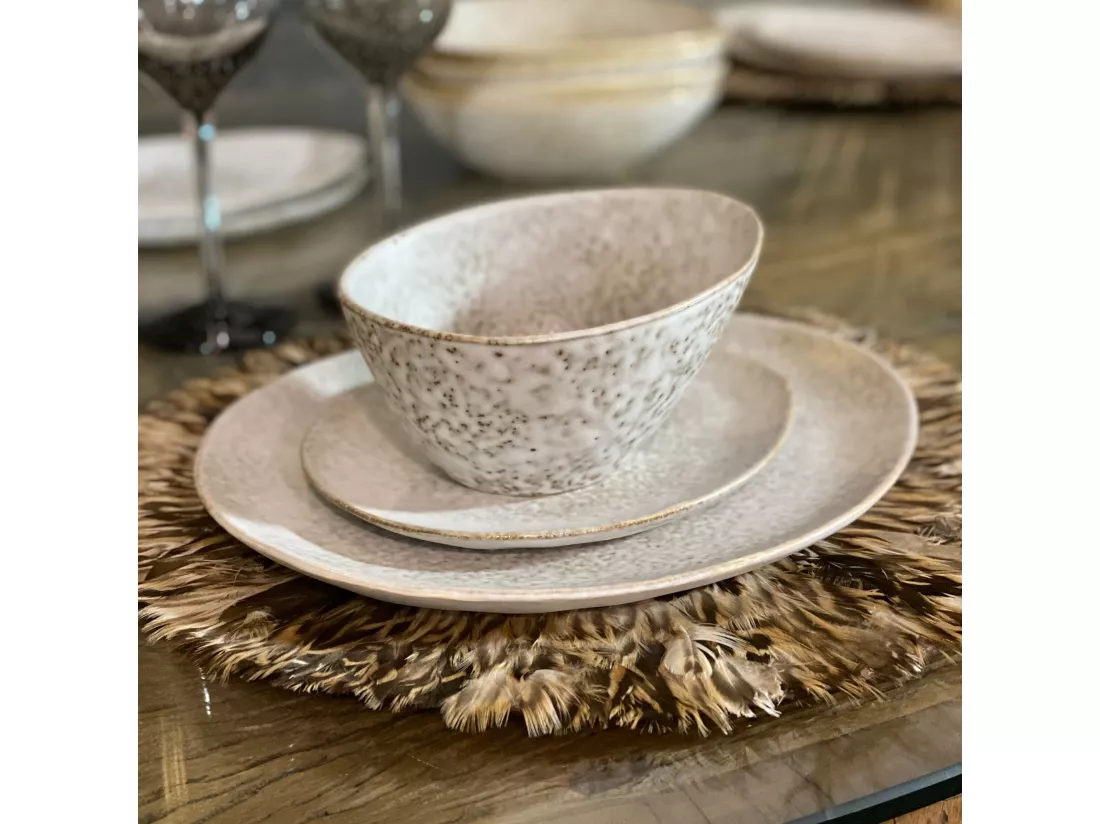 Now's Home - Lot De 4 Sets De Table Ou Decorations En Plumes De Canard O38cm Ducky