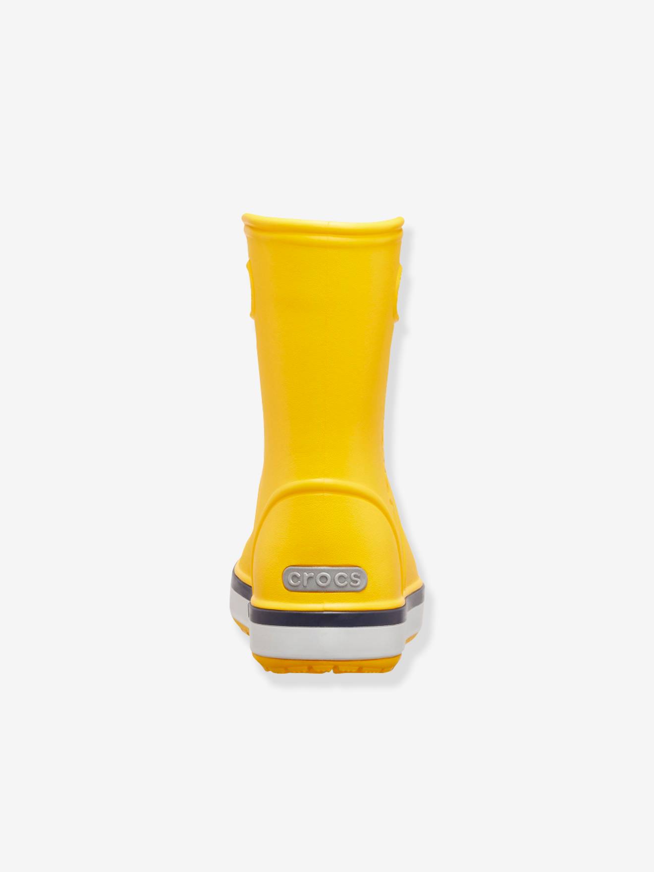 Bota de chuva Crocband K CROCS™ para crianças, amarela clara lisa