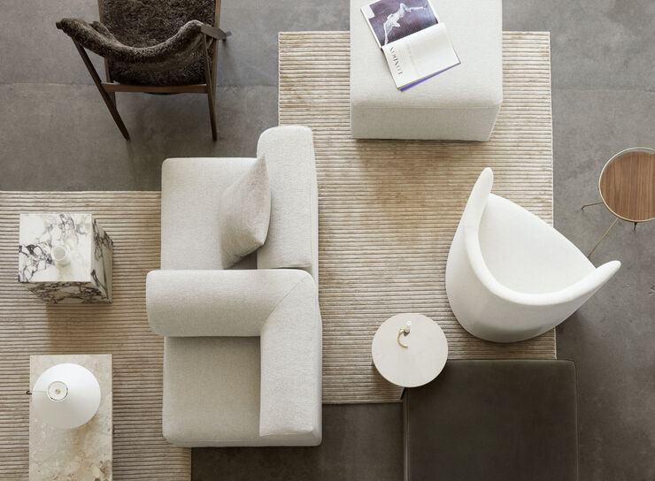 Audo Copenhagen Plinth Tall, Calacatta Viola Beige