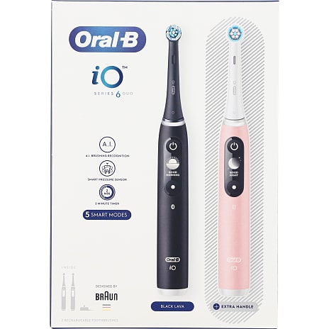 Oral-B iO6 Duo Series - sort/rosa