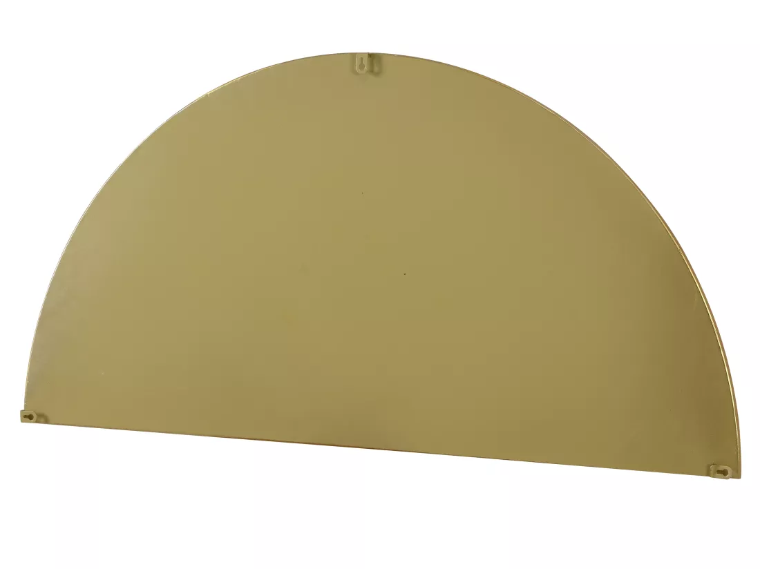 Miroir demi-cercle design en métal - L.50 x H.100 cm - Doré - GAVRA