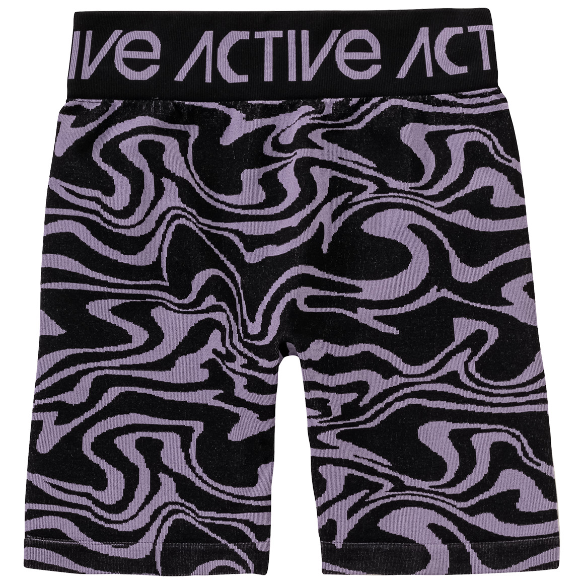 Beatwear Mädchen Sport-Radler mit Rippstruktur dunkellila / schwarz
