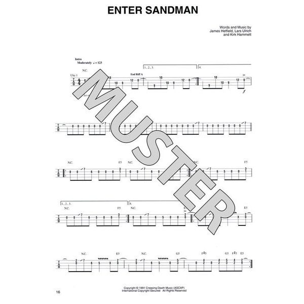 Cherry Lane Music Company Best Of Metallica For Ukulele