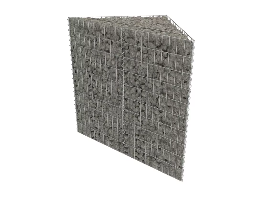 Lit surélevé à gabion Acier galvanisé 75x75x50 cm