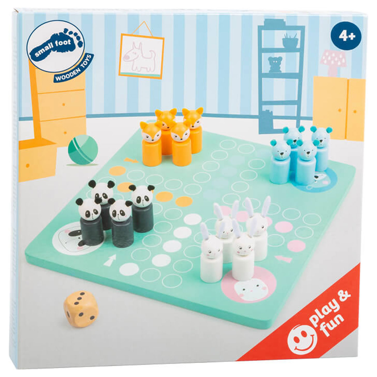 Small Foot-Ludospel Dieren Hout