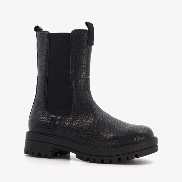 Blue Box meisjes chelsea boots met crocoprint