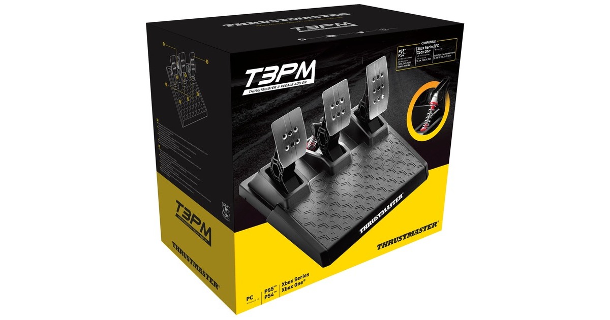 ThrustmasterT3PM pedalen  (Zwart/zilver, Pc, PS4, PS5, Xbox One, Xbox Series X|S)
