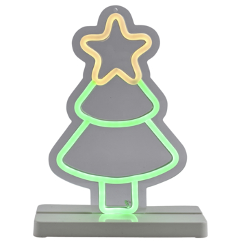 Christmas Goods kerstdecoratie kerstboom neon verlichting 25 x 16 cm