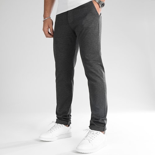Pantalon Chino Regular 0005 Gris Anthracite Chiné