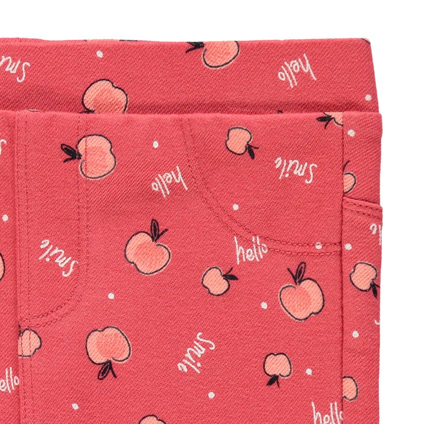Jegging en milano imprimé fantaisie all-over - Rouge