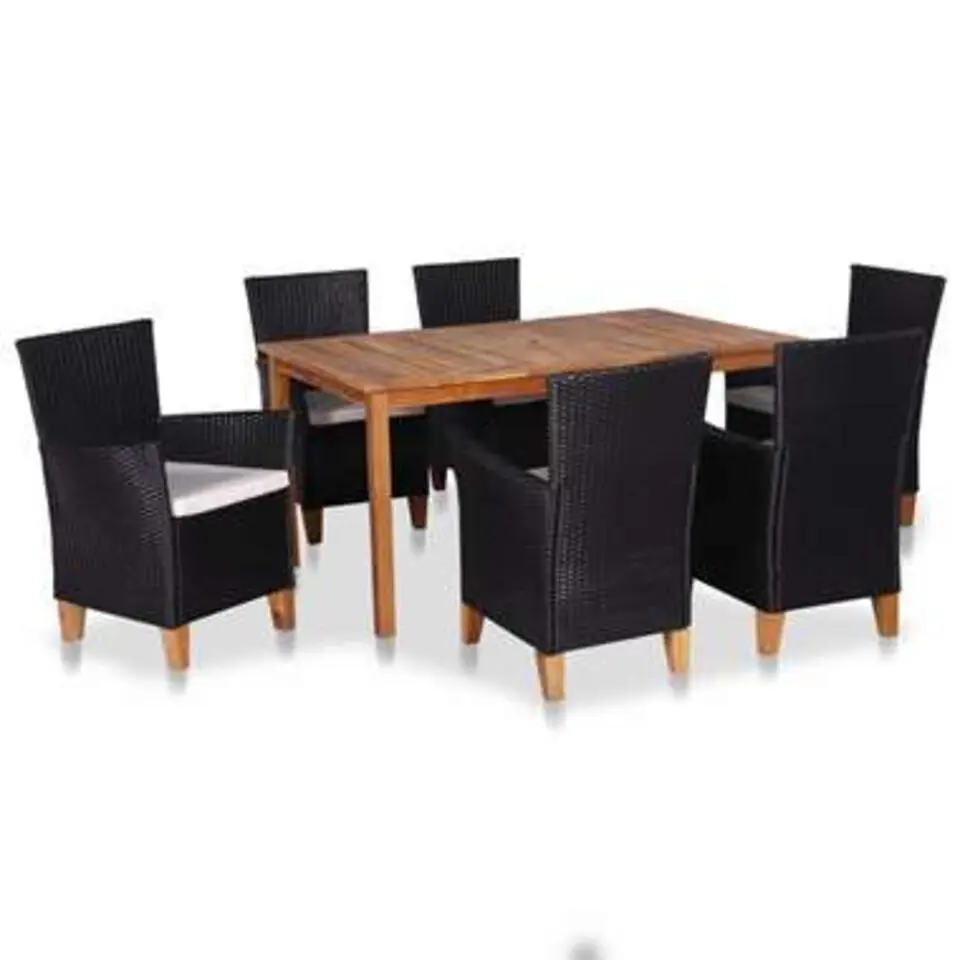 vidaXL - Eethoek Voor Buiten - Multikleur - Poly rattan