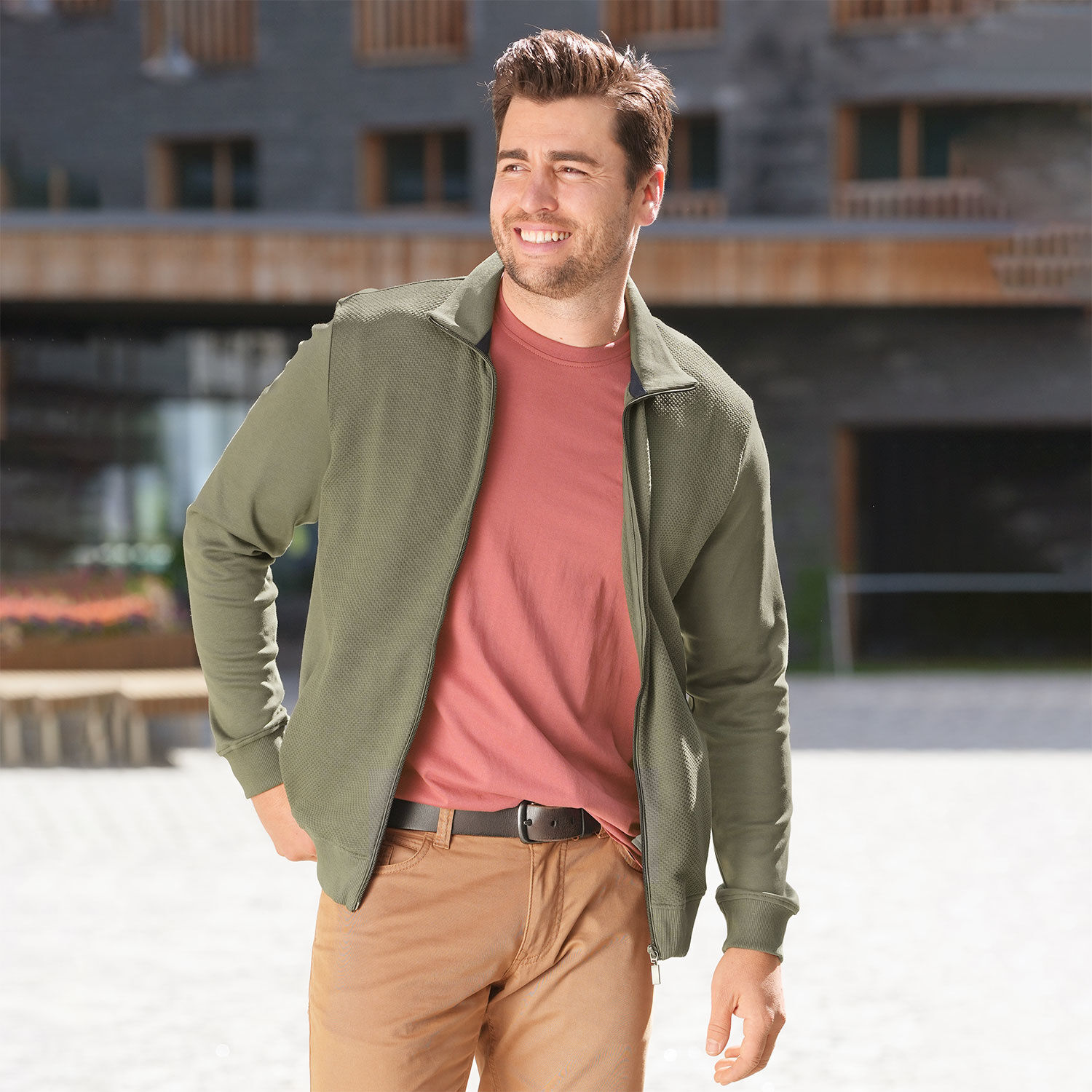 Sweat-Jacke aus Baumwolle