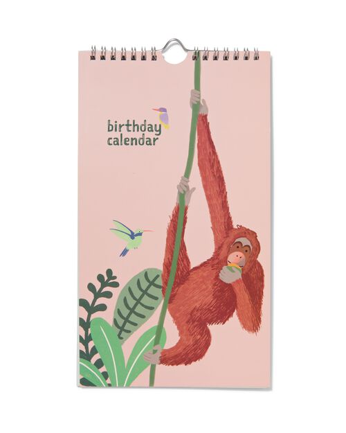 calendrier d’anniversaires animaux 28x16
