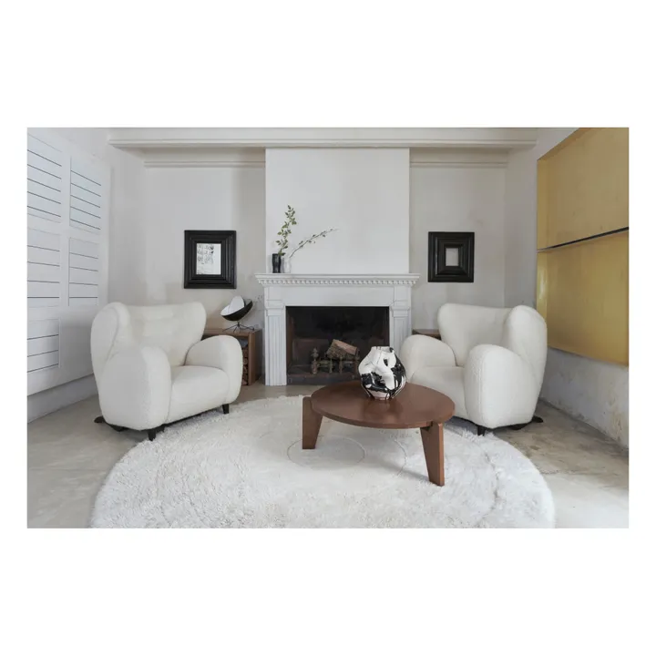Lorena Canals Tapis rond Arctic circle 250x250 cm | Blanc