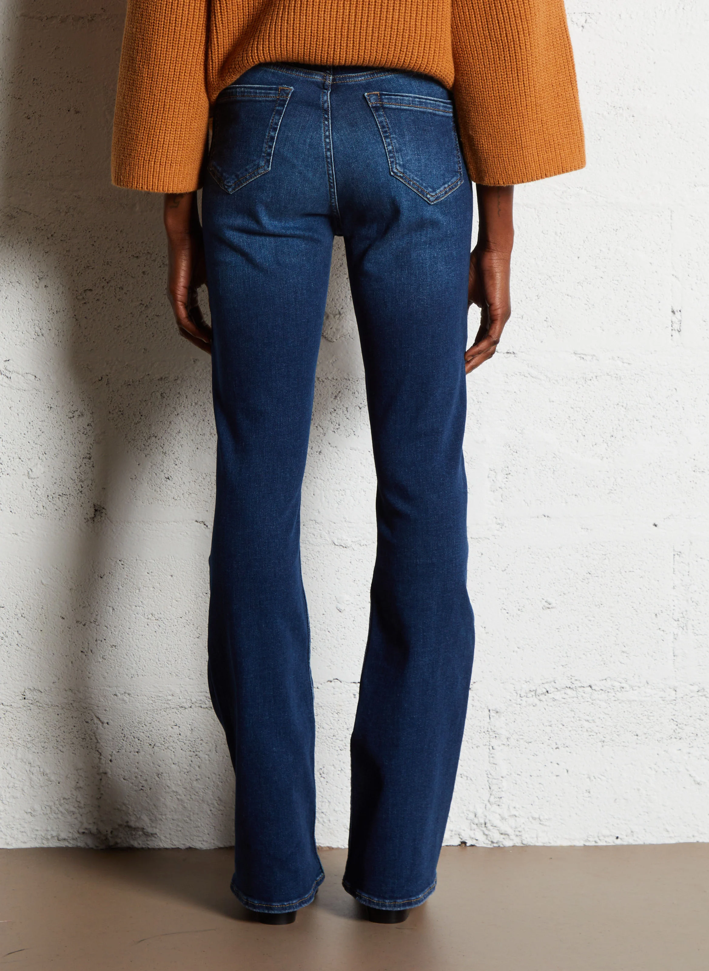 LILY - Jean boot-cup en coton mélangé | Bleu