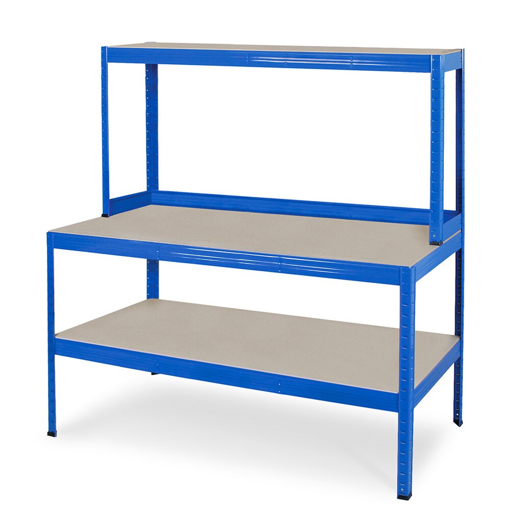 BRB Werkbankregal mit Regalaufsatz 1500x600/300x1500 mm versch. Ausführungen