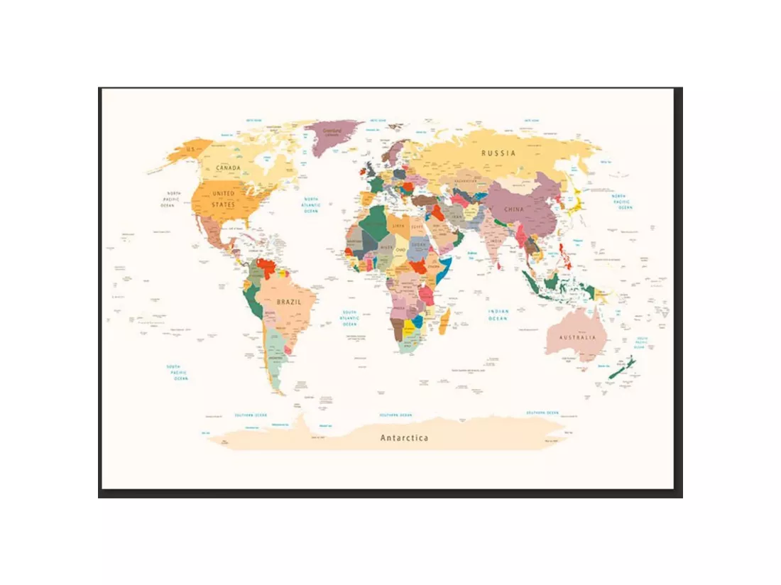 Papier peint carte du monde - 400 x 280 cm