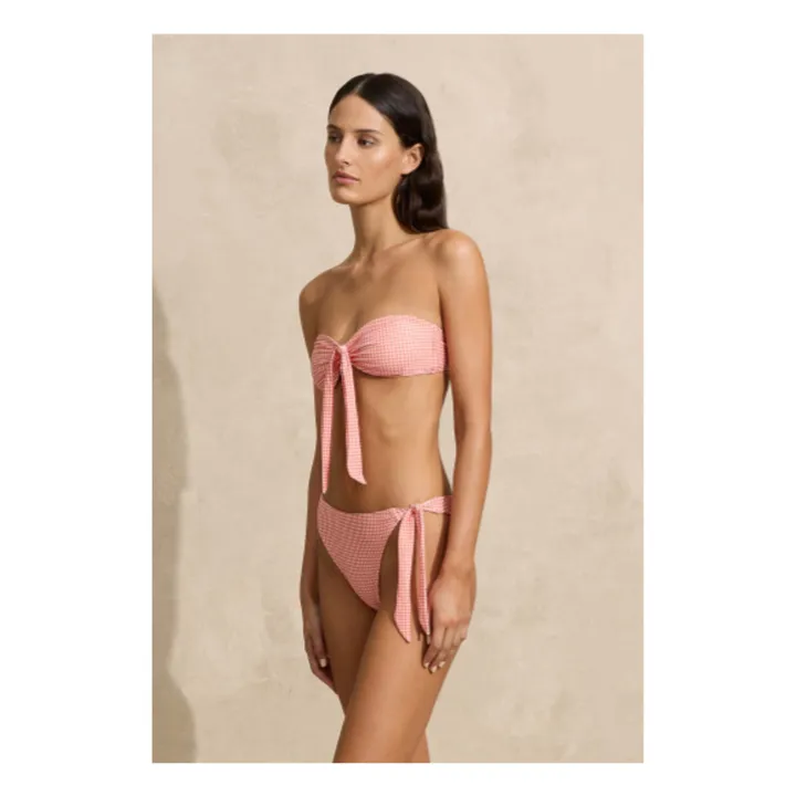 Peony Haut de Maillot Bandeau Tie | Rose Corail