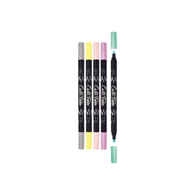 Online Calli Twin - Stylo pinceau à double embout - feutre de calligraphie - pastel