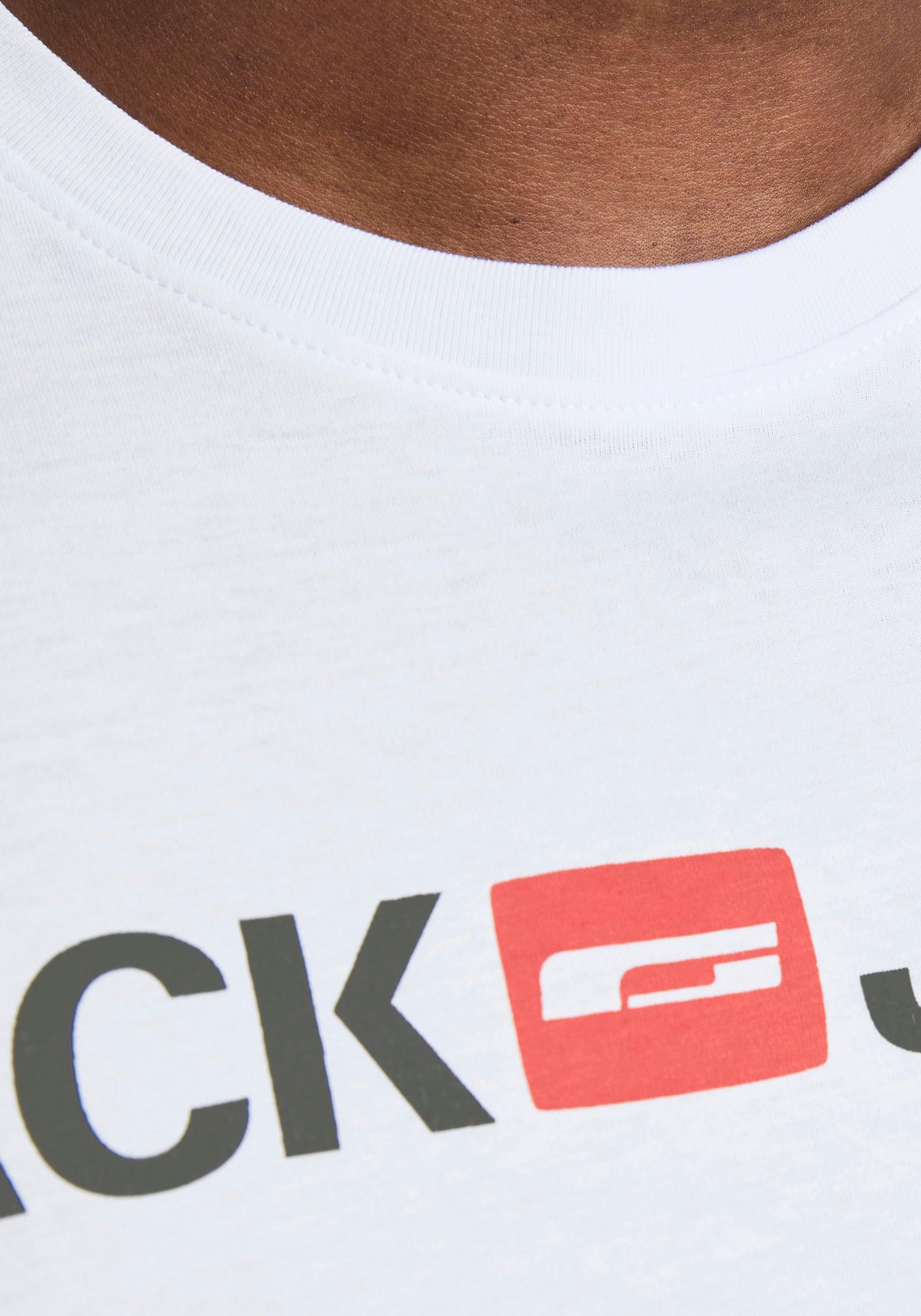 Jack & Jones PlusSize T-Shirt »CORP mit Print und bequemem Rundhals«, bedruckt, modisch, regular fit, Baumwolle, Rundhals