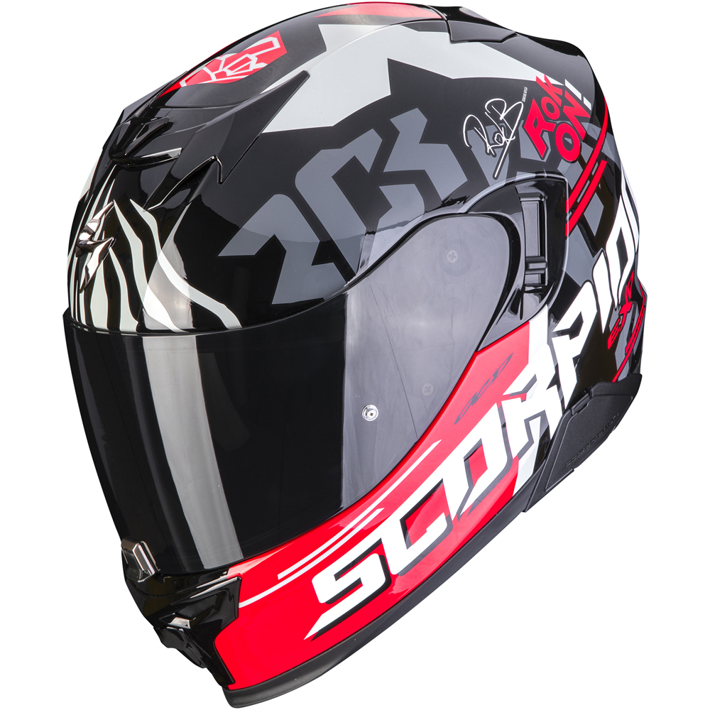 Scorpion - Casque Exo-520 Evo Air Rok Bagoros Noir / Rouge / Blanc