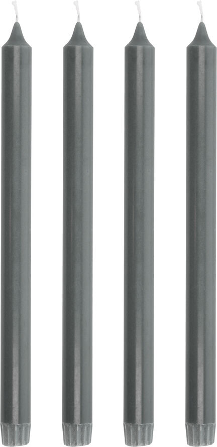 Villa Collection Kronelys Aia 30 cm 4 stk. Dark Grey Stearin Dark grey