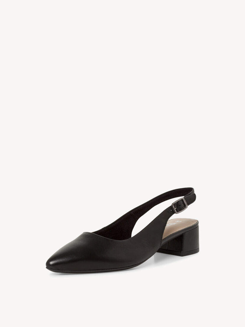 Leren Slingpumps - zwart