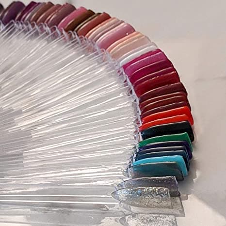 INF Displaytips / display for neglelakkprøver 50 tips Gjennomsiktig