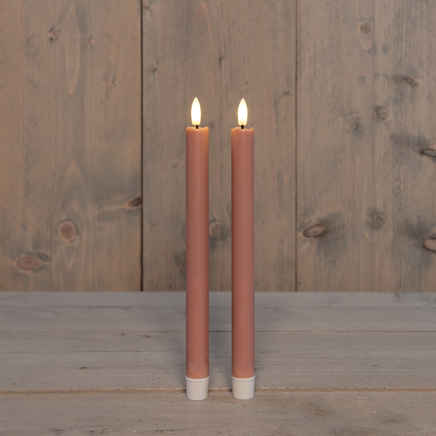Anna's Collection LED dinerkaars Larni roze D 2,1 H 25 cm 2 stuks