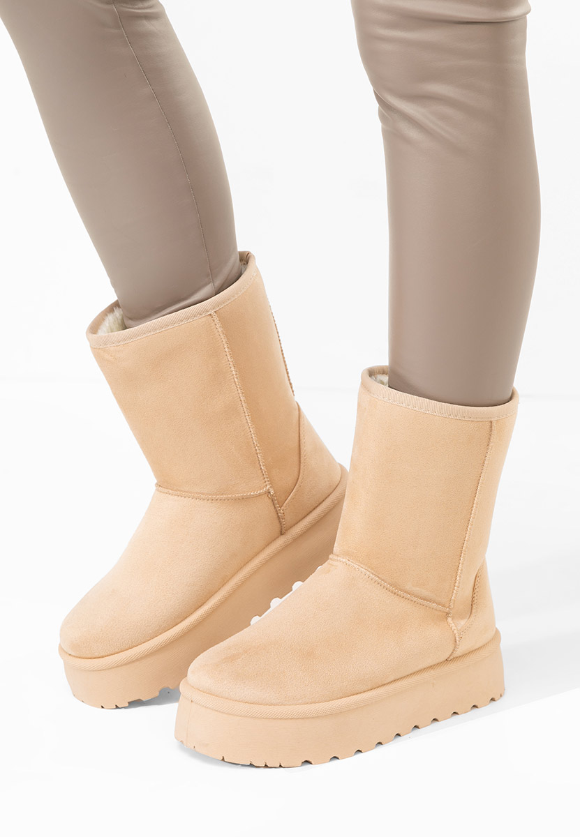 Bottes à plateforme beige Luisana